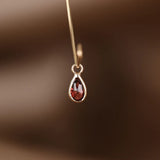 BRIOLETTE TEARDROP GEMSTONE CHARM