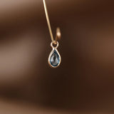 BRIOLETTE TEARDROP GEMSTONE CHARM