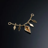 14k GOLD RHOMBUS TILE CHAIN - CITRINE