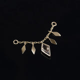 14k GOLD RHOMBUS TILE CHAIN - Smokey Quartz