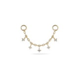14k GOLD TINY DIAMOND CHARM CHAIN