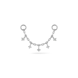 14k GOLD TINY DIAMOND CHARM CHAIN