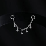14k GOLD TINY DIAMOND CHARM CHAIN