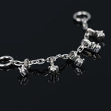 14k GOLD TINY DIAMOND CHARM CHAIN