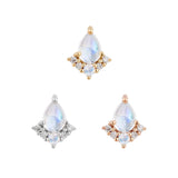 14k GOLD - LOVE LANGUAGE - MOONSTONE AND CZ