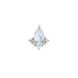14k GOLD - LOVE LANGUAGE - MOONSTONE AND CZ