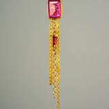 14K GOLD PINK TOURMALINE CHARM