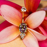 OVAL TRI ACCENT NAVEL CURVE
