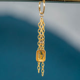 14K GOLD CHARM - CITRINE