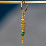 14K GOLD PEAR CUT EMERALD CHARM