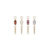 MARQUISE GEMSTONE TASSEL CHARM