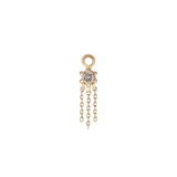 14k GENUINE DIAMOND TASSEL CHARM