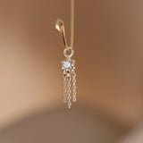 14k GENUINE DIAMOND TASSEL CHARM