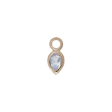 14k GOLD PEAR CUT GEMSTONE CHARM