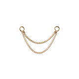 14k GOLD DIAMOND BOX DOUBLE BOX CHAIN