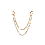 14k GOLD DIAMOND BOX DOUBLE BOX CHAIN