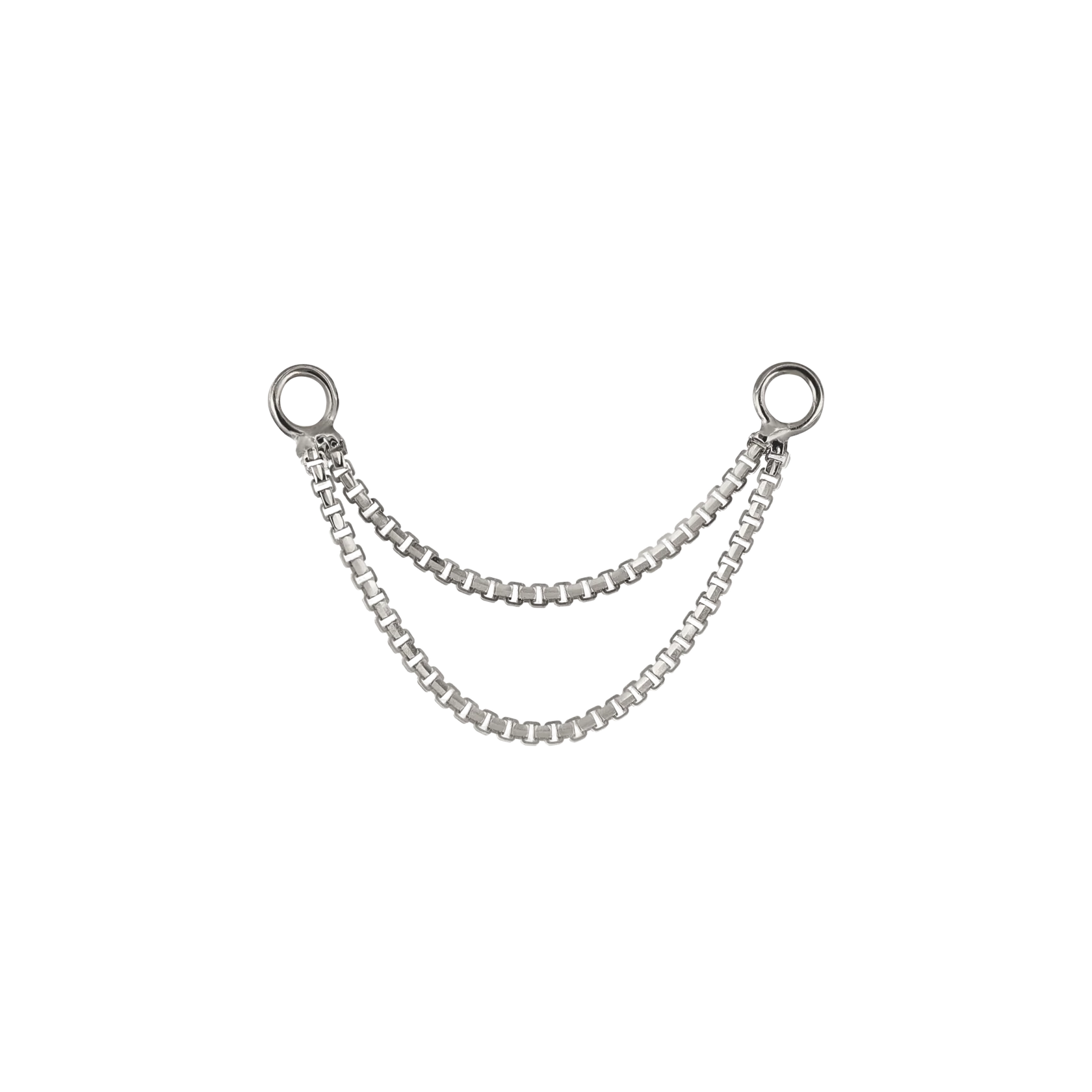 14k GOLD DIAMOND BOX DOUBLE BOX CHAIN