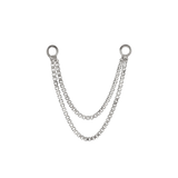 14k GOLD DIAMOND BOX DOUBLE BOX CHAIN