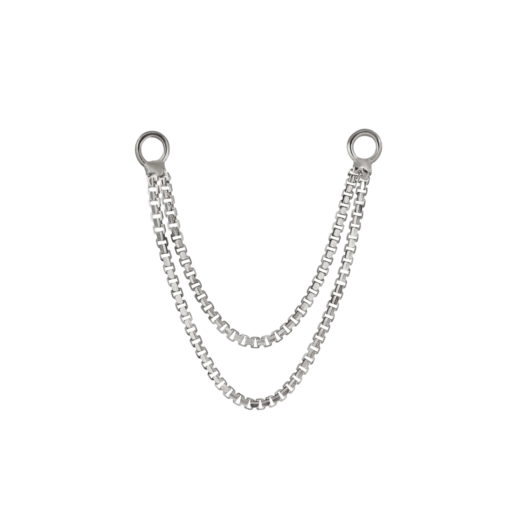 14k GOLD DIAMOND BOX DOUBLE BOX CHAIN