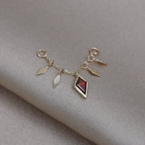14K GOLD - 22MM CHAIN ATTACHMENT - GARNET