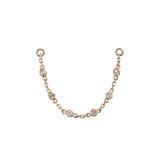 TINY BEZEL GEMSTONE LINK CHAIN