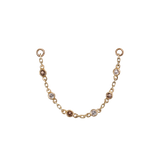 TINY BEZEL GEMSTONE LINK CHAIN