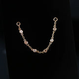 TINY BEZEL GEMSTONE LINK CHAIN