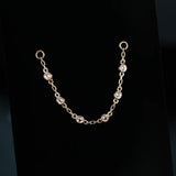 TINY BEZEL GEMSTONE LINK CHAIN