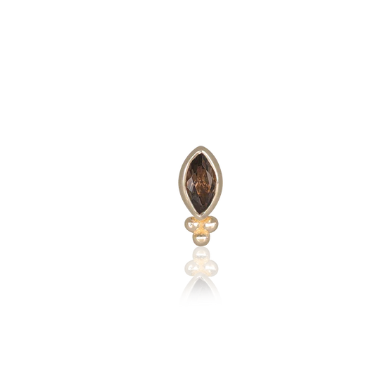 14K GOLD TINY MARQUISE CLUSTER NATURAL GEMSTONE