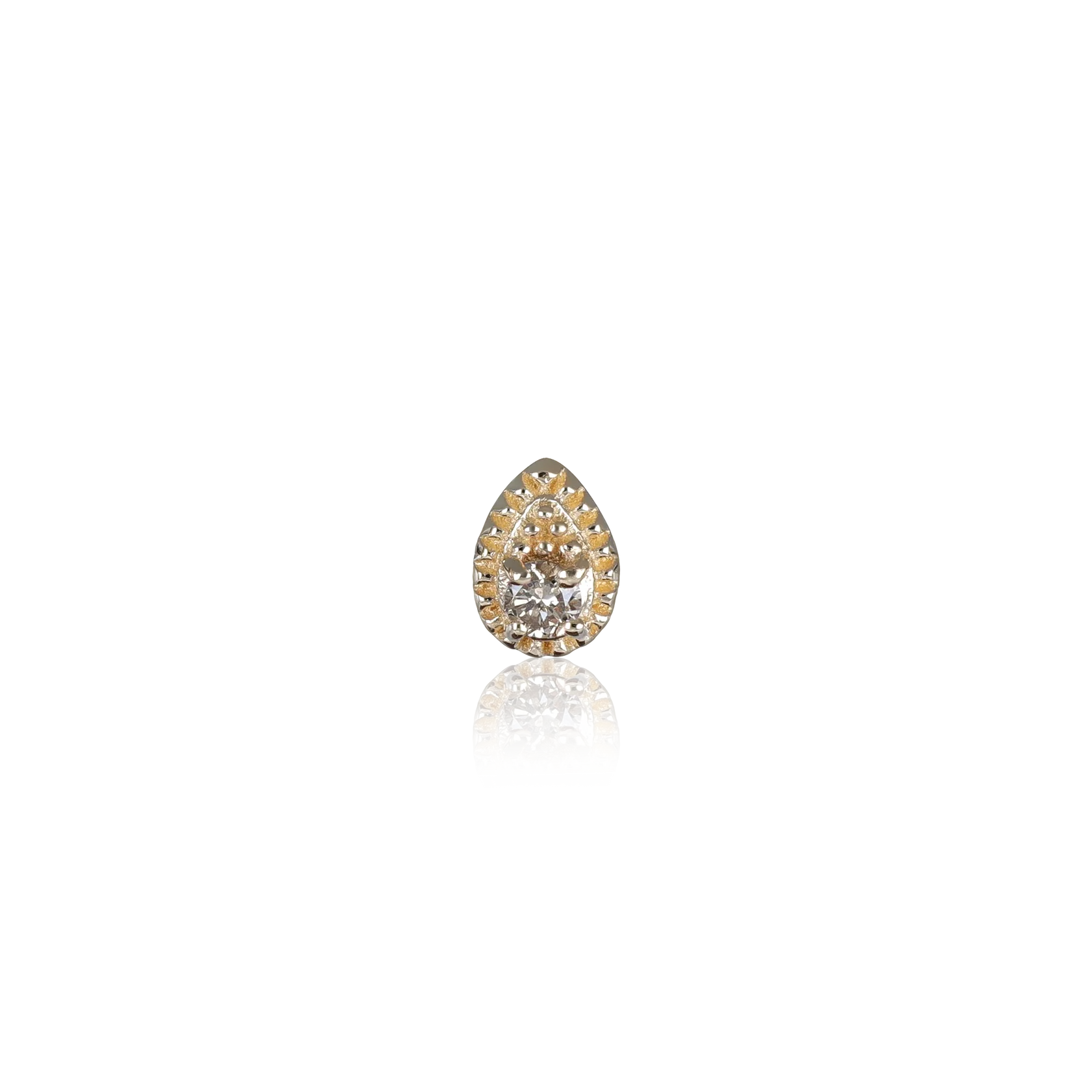 14K GOLD TINY TEARDROP