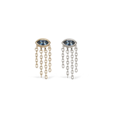 14K SOLID GOLD UNDER HER EYE NATURAL GEMSTONE THREADLESS STUD