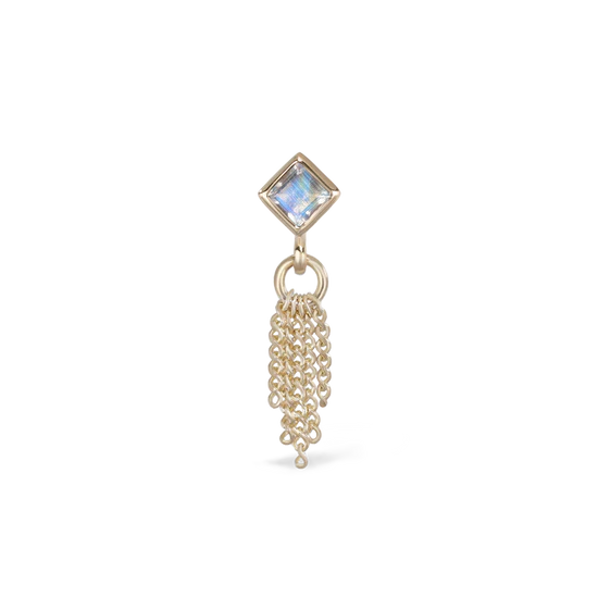 14k GOLD PRINCESS - 5 CURB CHAIN TASSEL