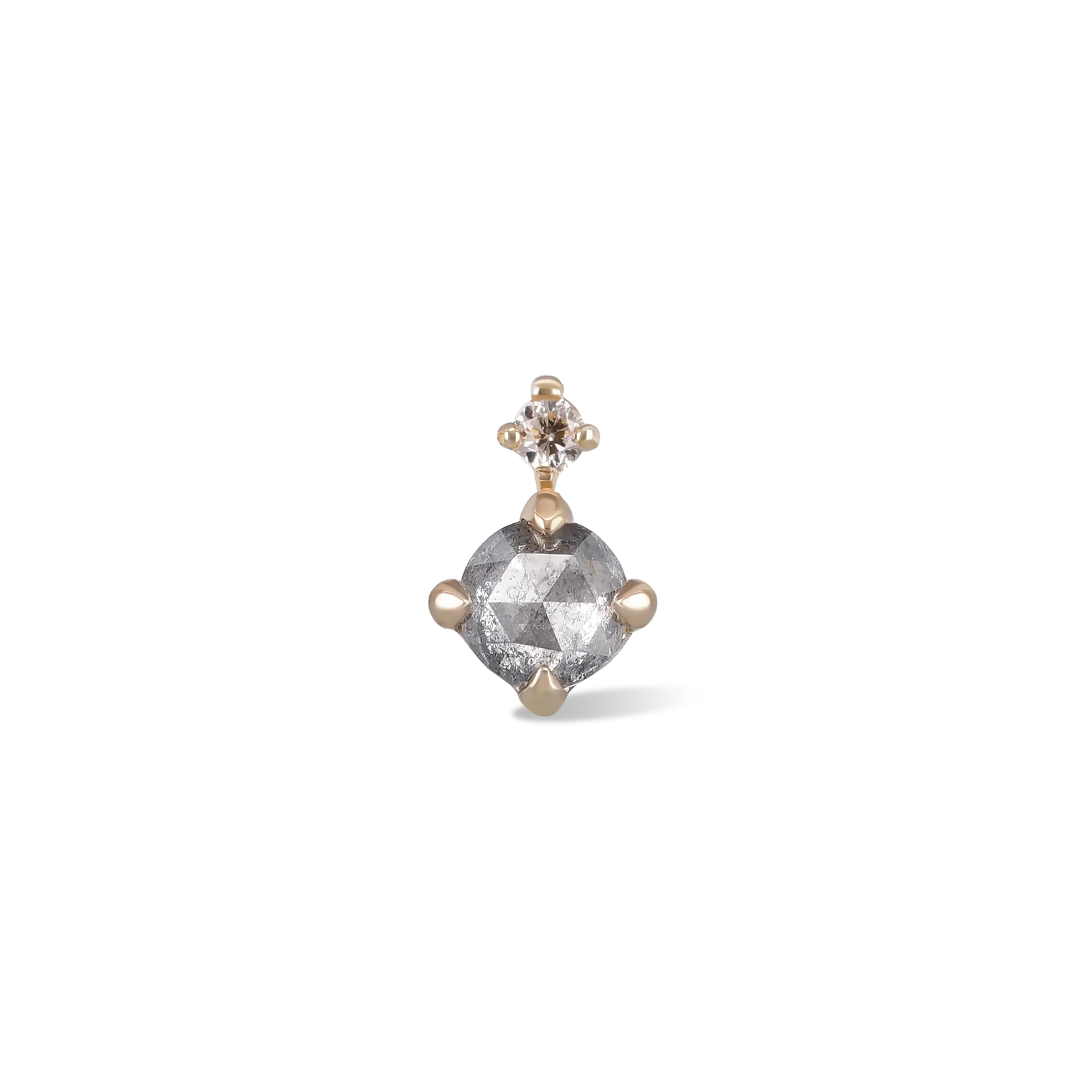 14k GOLD NATURAL DIAMOND DUET