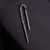 14k GOLD DIAMOND BOX THREADER CHAIN [SHORT]