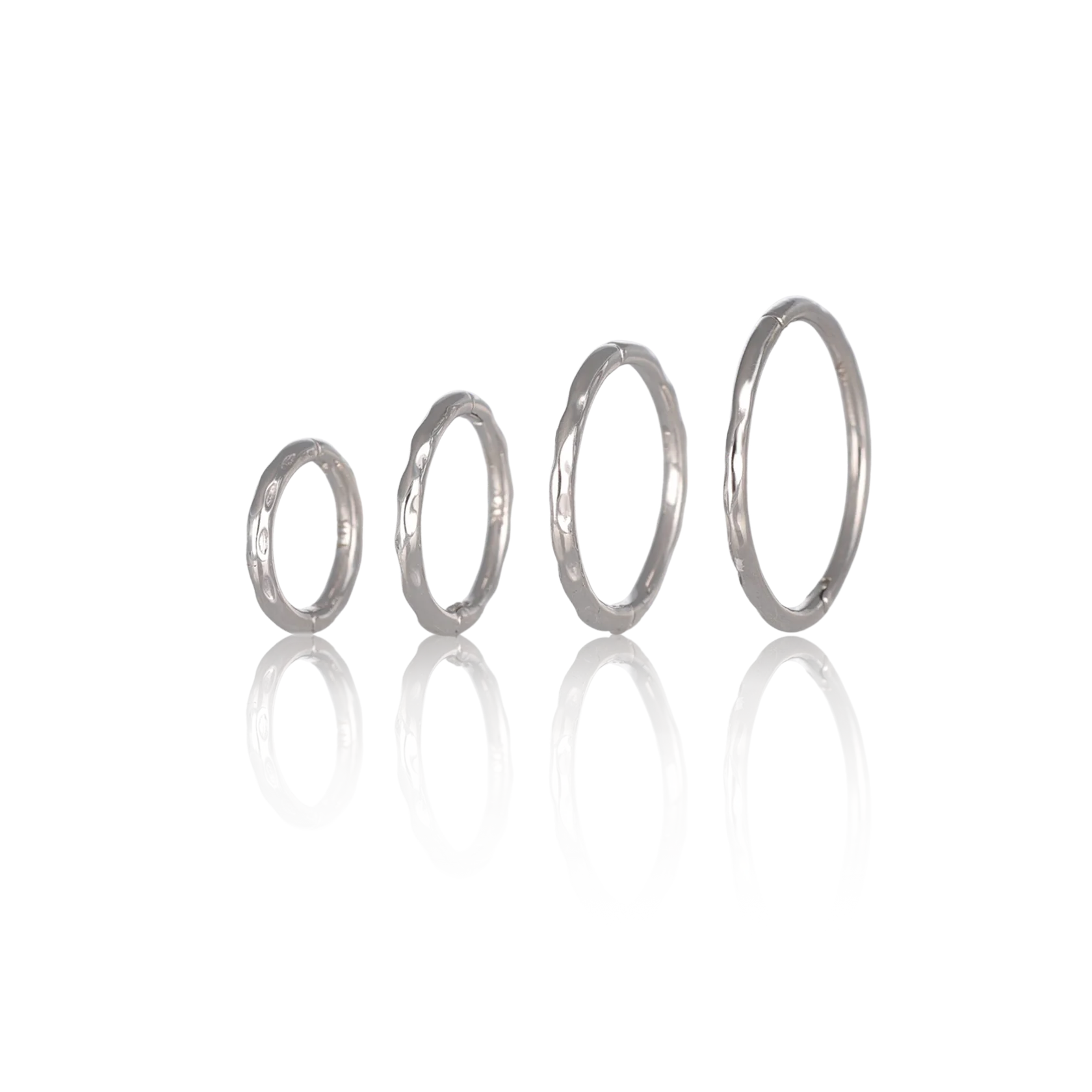 14k GOLD TEXTURED CLICKER RINGS