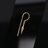 14k GOLD CHAIN CLAW RING WITH SPIKE CHARM