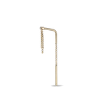 14k GOLD ARC THREADER • TRIPLE DIAMOND BOX CHAINS