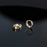 14K GOLD MICRO 5MM DIA-FACET HUGGIE RING