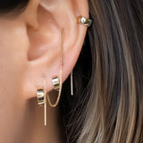 14K GOLD TINY ROUND CUFF EARRING • 5MM