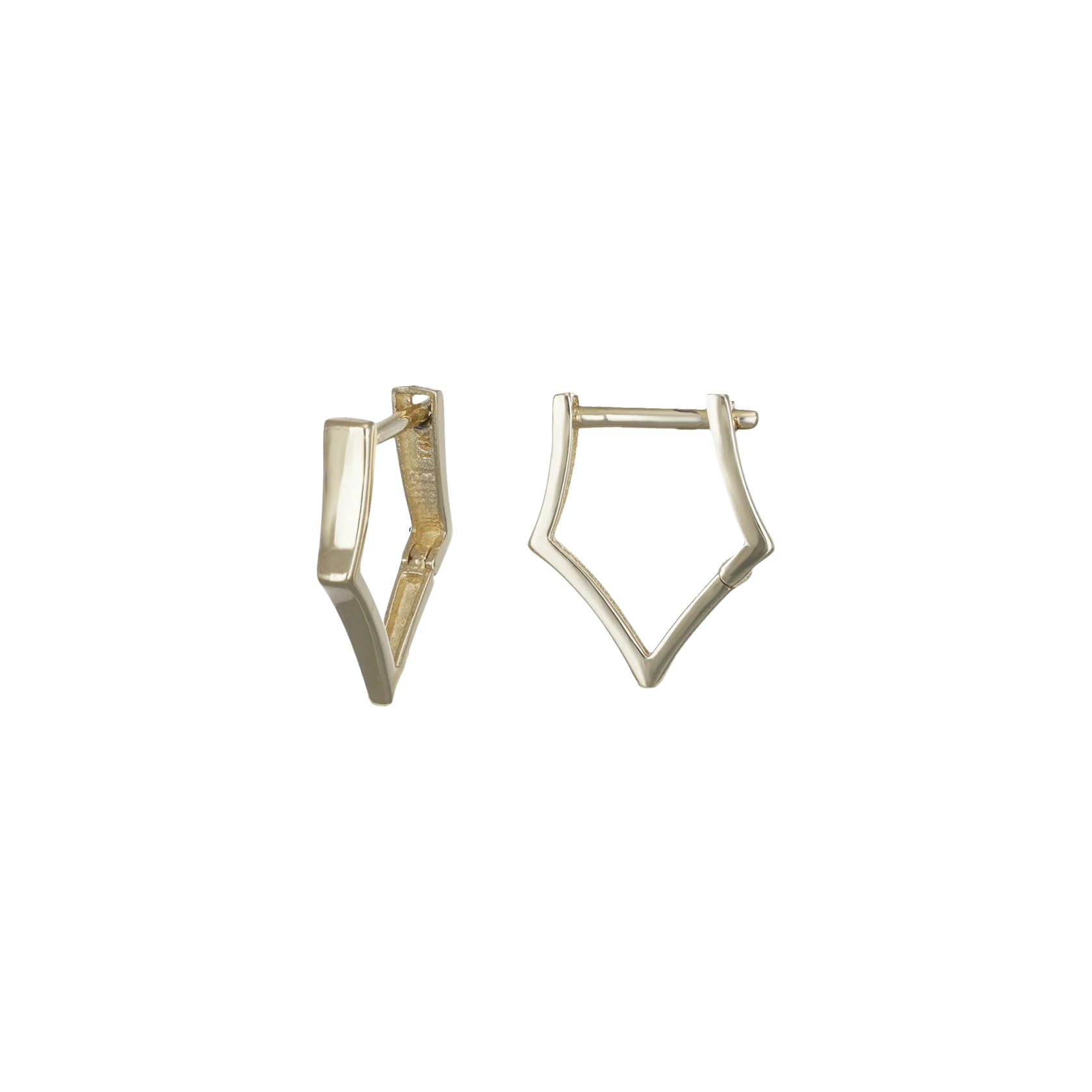 14K GOLD SLEEK EDGE EARRING