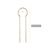 14k GOLD DUEL CHAIN THREADER EARRING