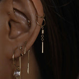 14k GOLD PIN DROP RING