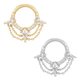 14k GOLD - GOOD TIMES - CZ - CLICKER