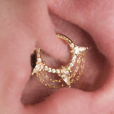 14k GOLD - GOOD TIMES - CZ - CLICKER