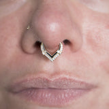14k GOLD UPRISE - ENAMEL + CZ- CLICKER