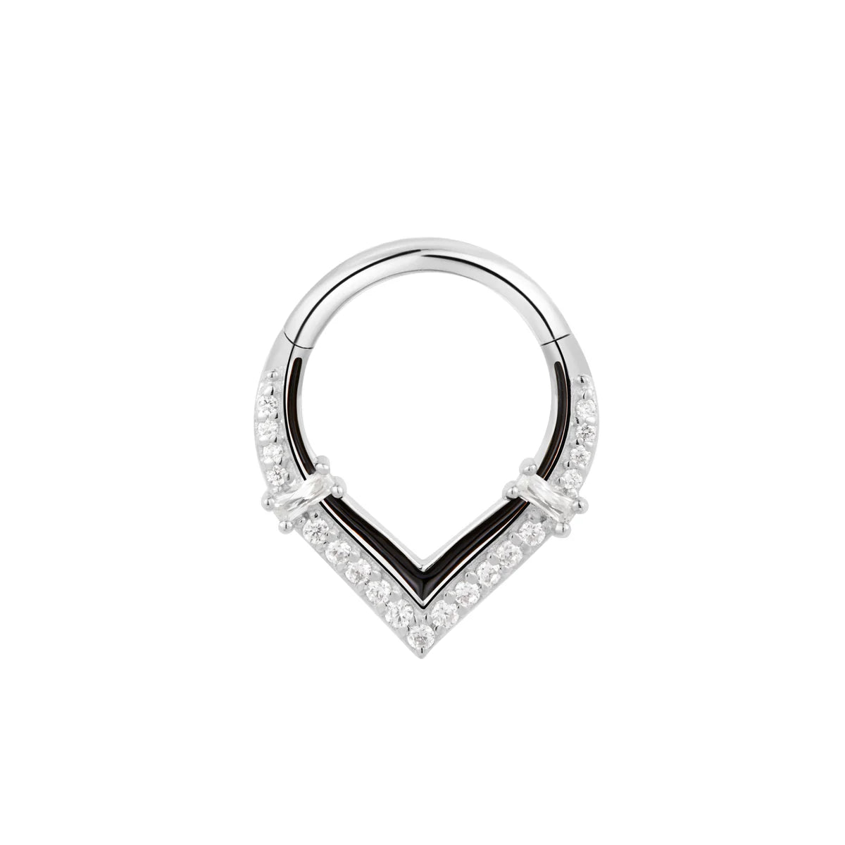 14k GOLD UPRISE - ENAMEL + CZ- CLICKER