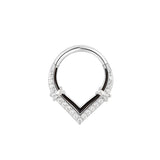 14k GOLD UPRISE - ENAMEL + CZ- CLICKER