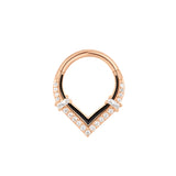 14k GOLD UPRISE - ENAMEL + CZ- CLICKER