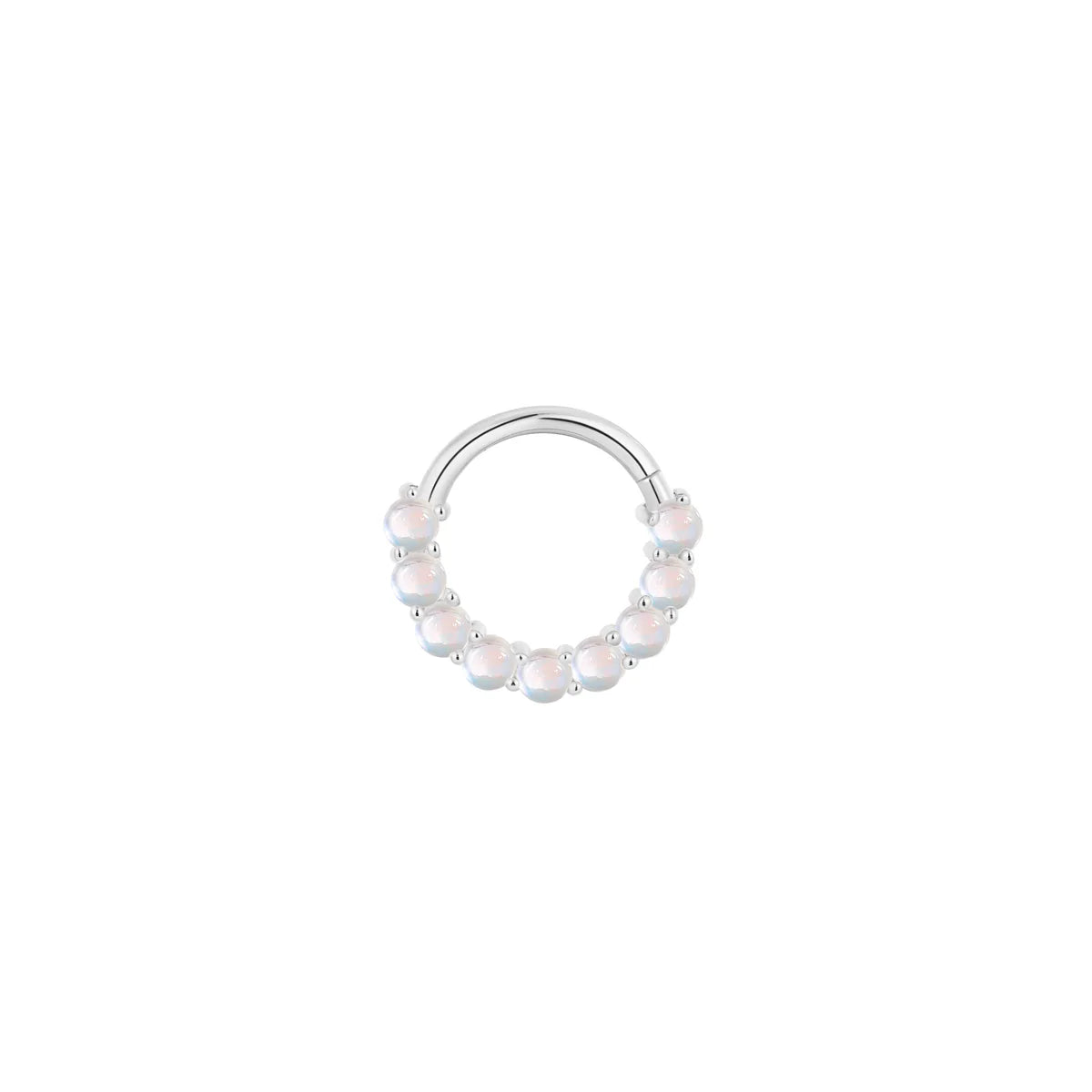 14k GOLD REVEL RAINBOW MOONSTONE CLICKER