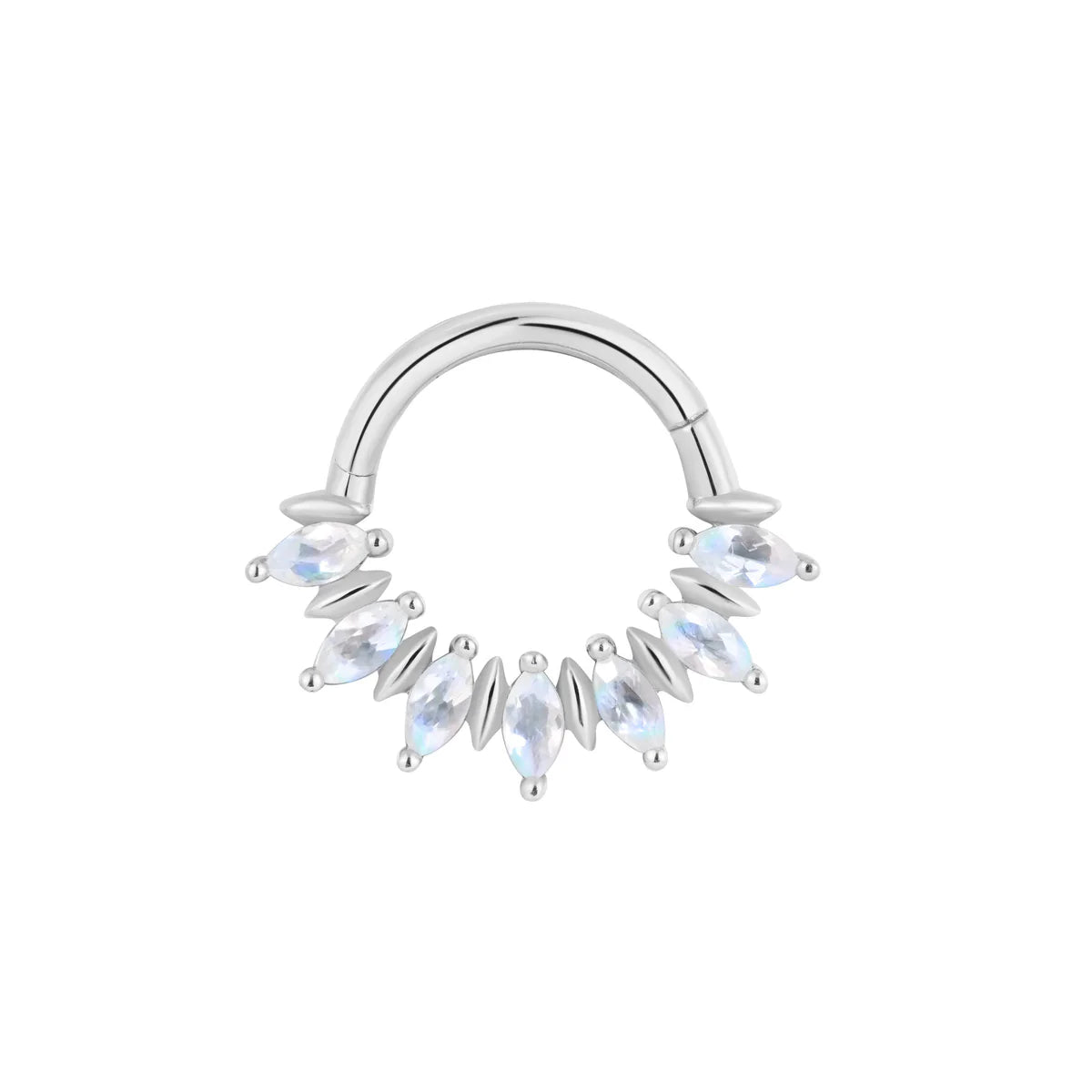 14k GOLD PURPOSE - RAINBOW MOONSTONE - CLICKER